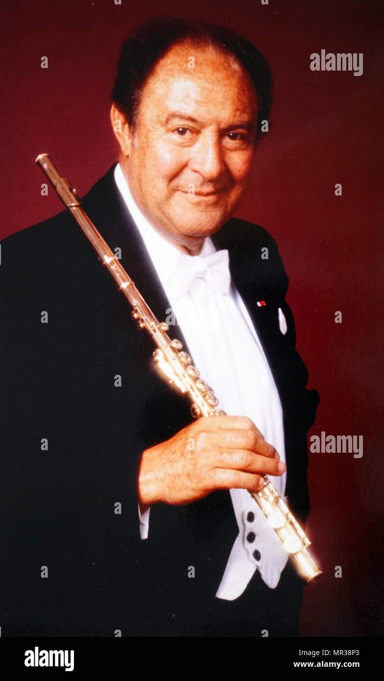 Foto von Jean-Pierre Rampal (1922-2000), ein französischer Flötist. Vom 20. Jahrhundert Stockfoto