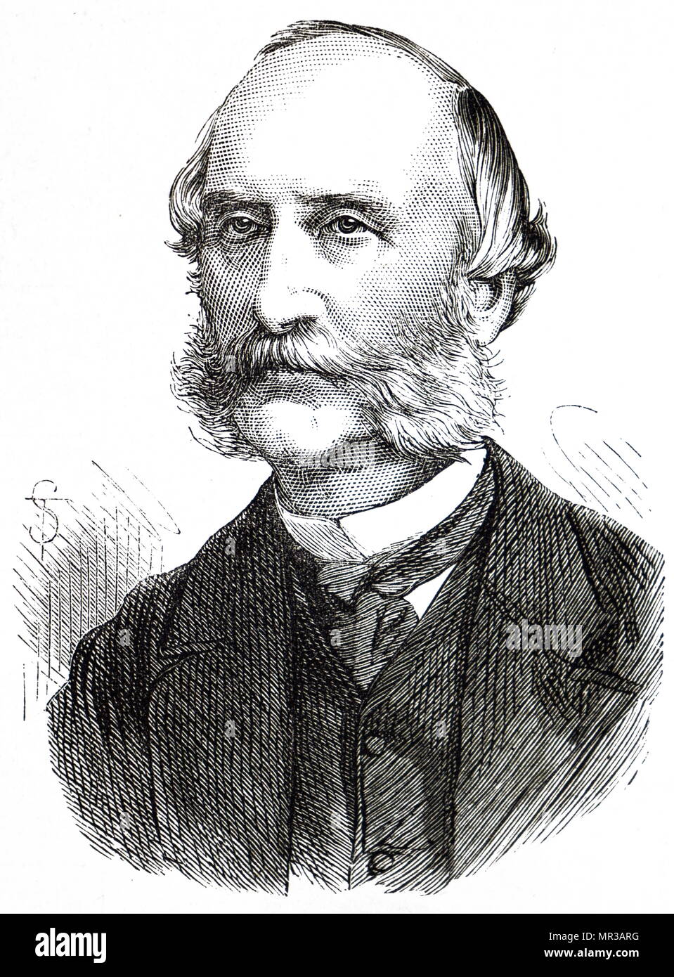 Portrait von Edmund Alexander Parkes (1819-1876) ein englischer Arzt. Vom 19. Jahrhundert Stockfoto