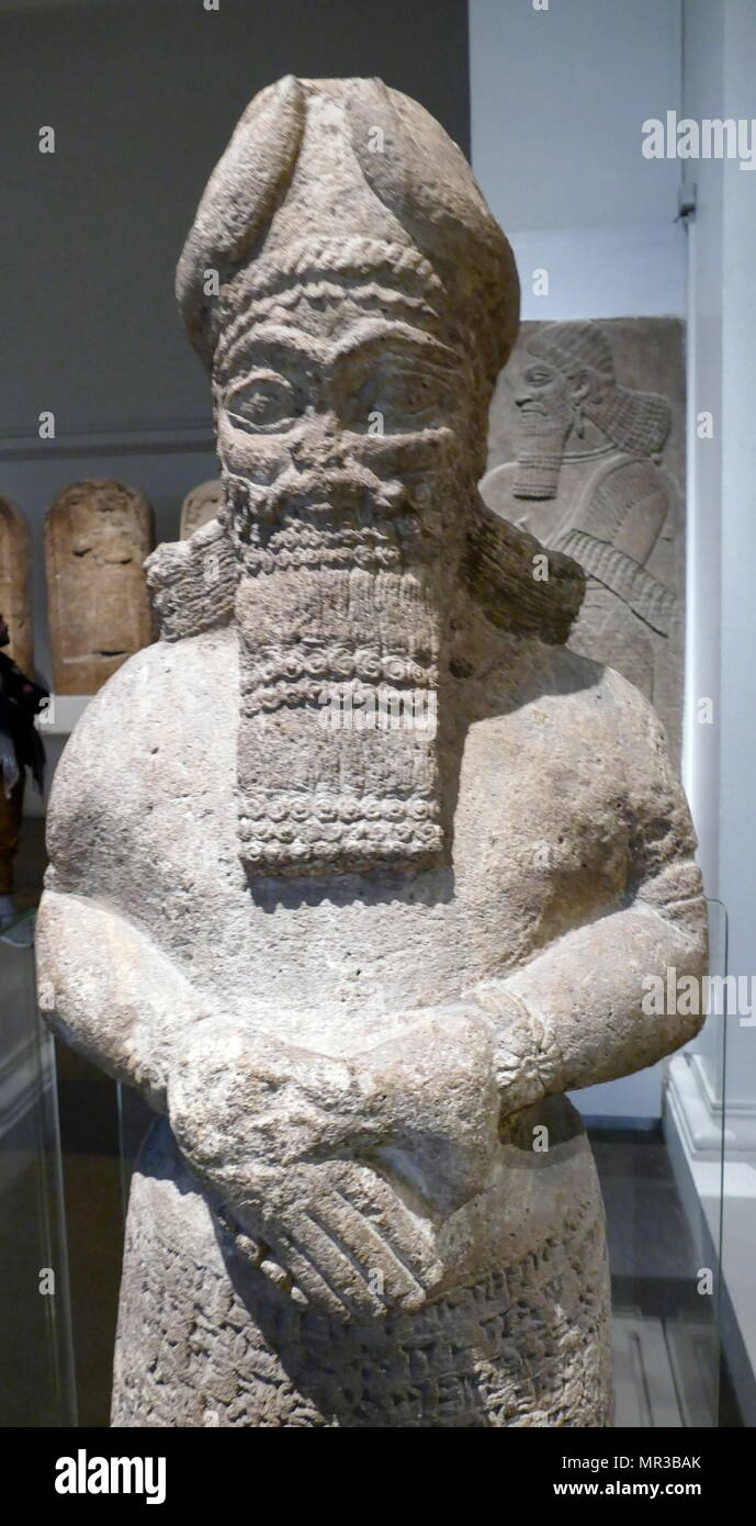 Statue von einer Telefonzentrale Gott, Assyrische ca. 800 v. Chr.. Vom Tempel des Nabu an Nimrud im Irak Stockfoto