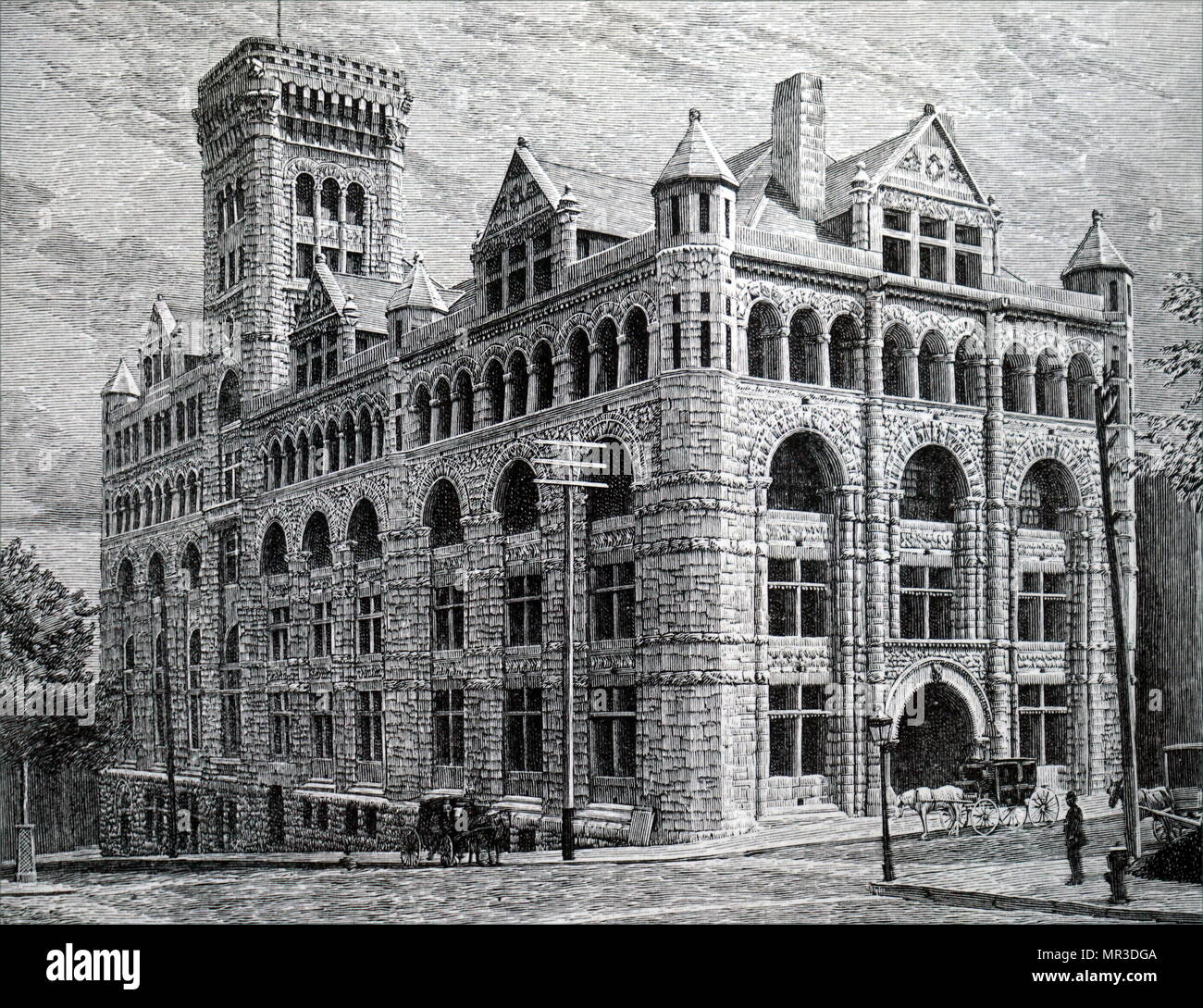 Abbildung: Darstellung der Hauptsitz der Canadian Pacific Railway, Montreal. Vom 19. Jahrhundert Stockfoto