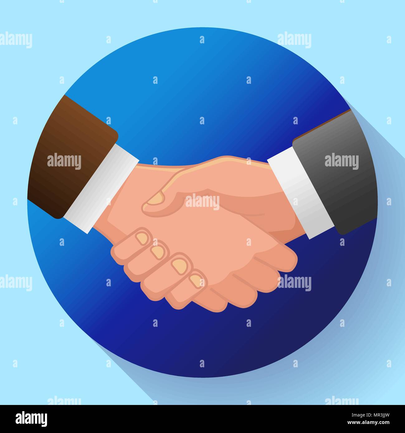 Handshake Symbol, Symbol Vereinbarung Symbol für App oder Website Stock Vektor