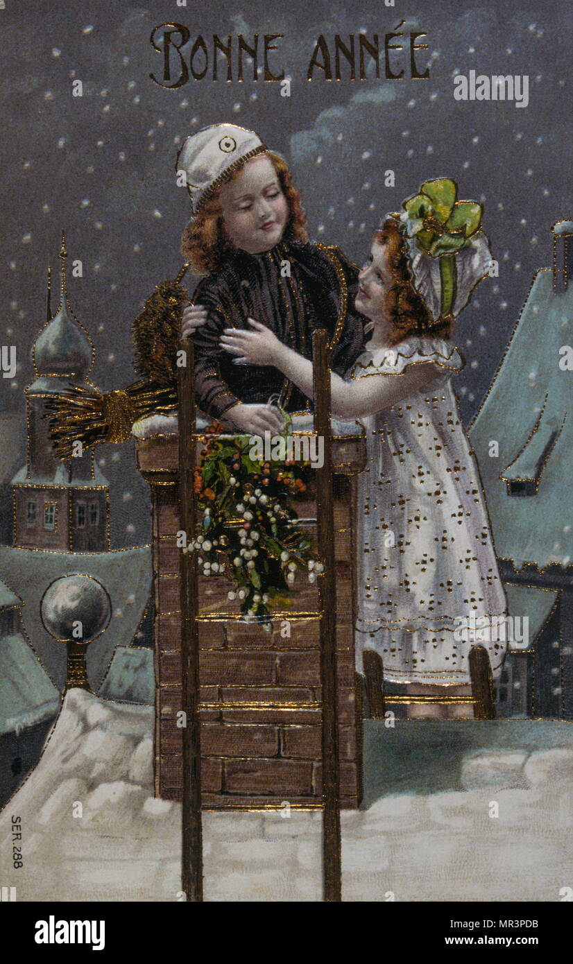 Historische Weihnachtskarte 1900 Stockfotos und -bilder Kaufen - Alamy