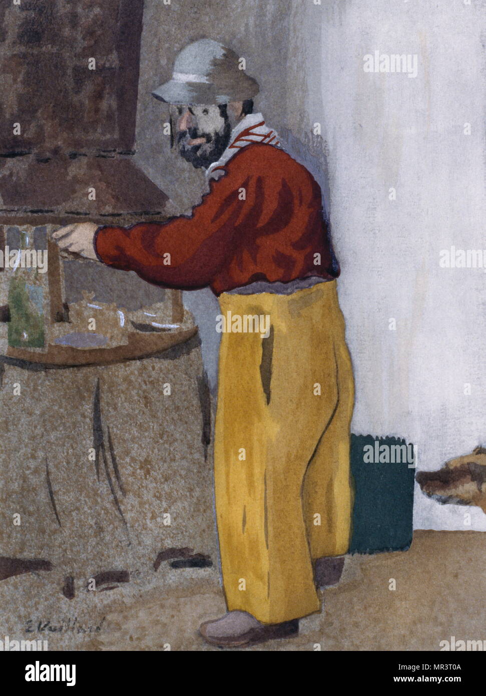 Portrait de Toulouse-Lautrec von Jean-Édouard Vuillard (1868-1940), französischer Maler und Grafiker mit der Nabis.[verbunden Stockfoto