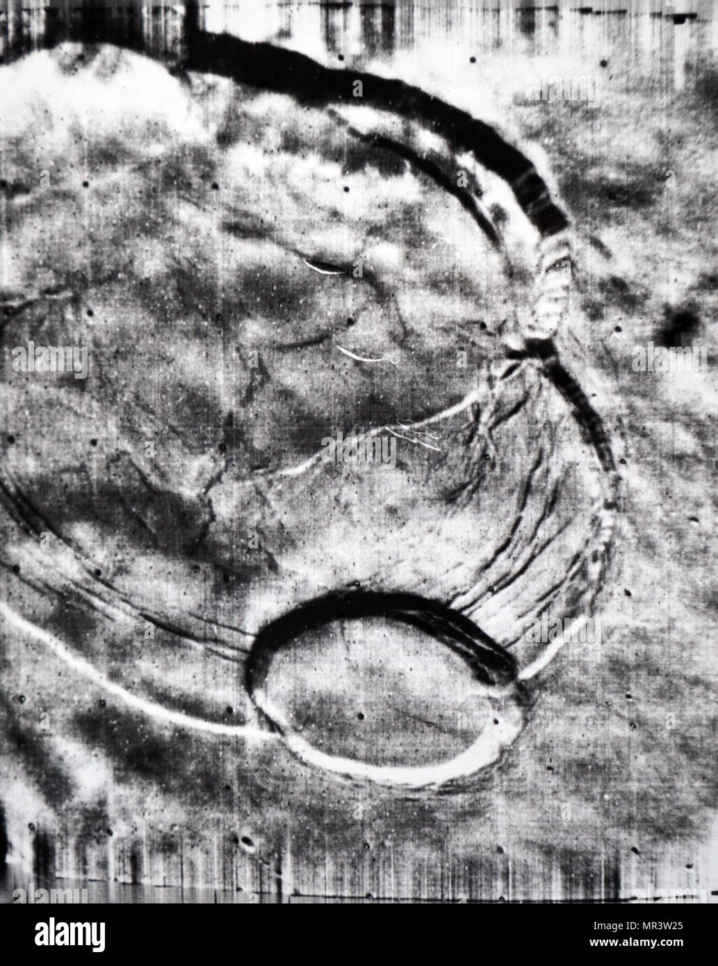 Foto von Mars als von Mariner 9 gesehen. Mariner 9 war eine unbemannte Raumsonde der NASA, die sich stark auf die Erforschung des Mars beigetragen. Vom 20. Jahrhundert Stockfoto