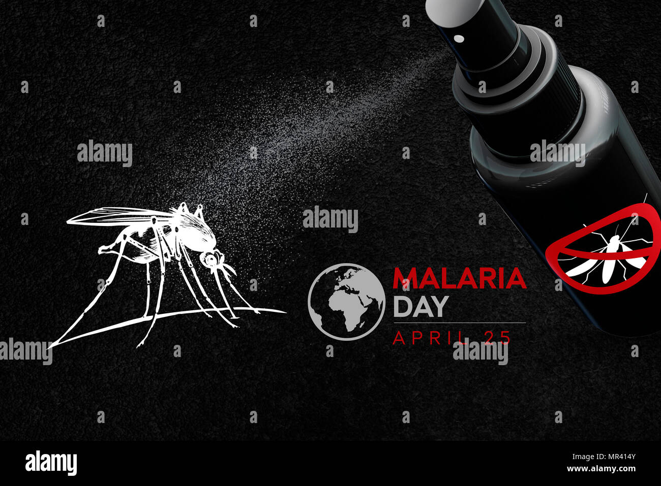 World Malaria Day - April 25 - Abbildung Stockfoto