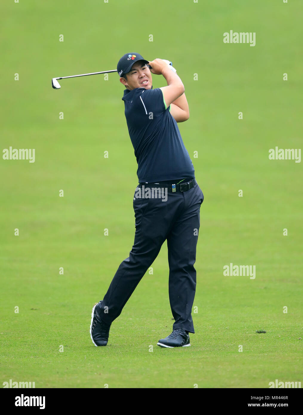 Südkorea ist eine Byeong-Hun im 4. Fahrrinne während Tag zwei der BMW PGA Championship 2018 bei Wentworth Golf Club, Surrey. PRESS ASSOCIATION Foto. Bild Datum: Freitag, 25. Mai 2018. Siehe PA Geschichte GOLF Wentworth. Photo Credit: Adam Davy/PA-Kabel. Einschränkungen: Sie unterliegen Beschränkungen. Nur für den redaktionellen Gebrauch bestimmt. Keine kommerzielle Nutzung. Stockfoto