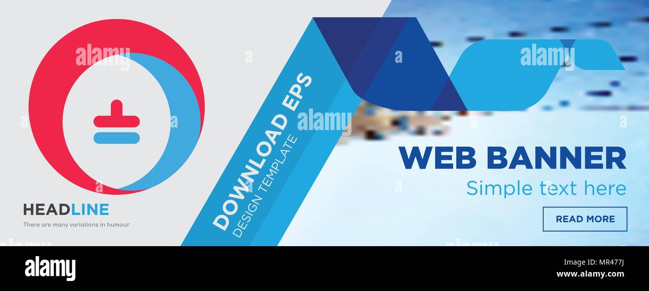 Heizen Kühlen Konzept horizontale Webseite banner Template Design auf abstrakten Hintergrund mit flache moderne isolierte Vektor Icon und geometrische Formen Stock Vektor