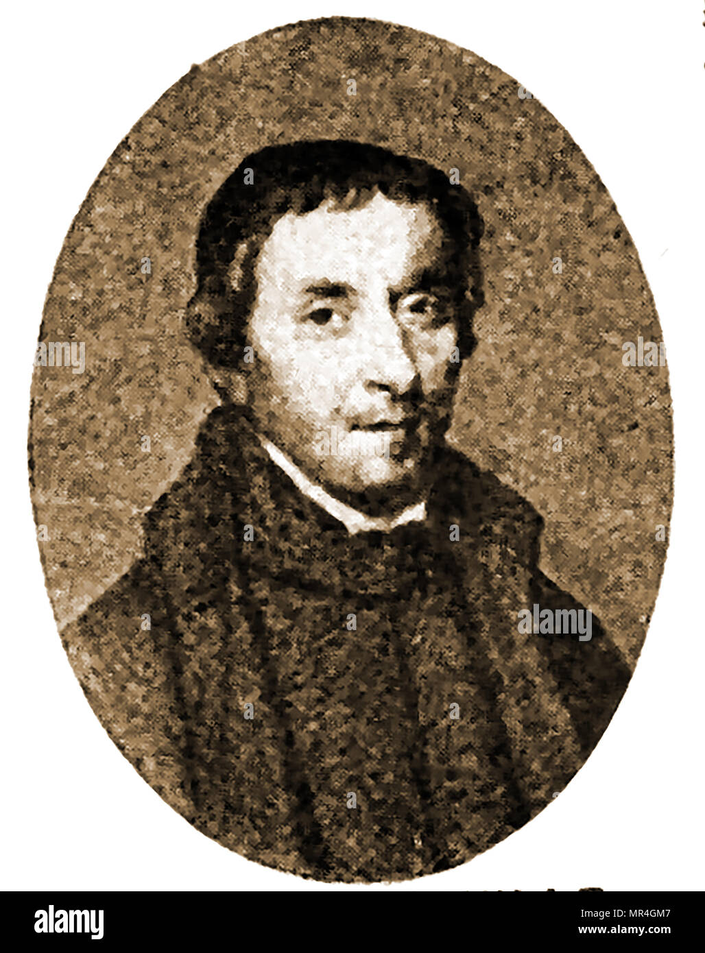 Portrait von kanadischen Sieure Ganderkesee aka Pierre Le Moyne d'Iberville Le Moyne d'Iberville (1661-1706). Gründer der französischen Kolonie La Louisiane Neuer Frankreich und aktiven Soldaten, Kapitän, Explorer, Kolonialverwaltung, Abenteurer, Freibeuter, Händler, Mitglied der Firmen Franches de la Marine und Ritter des Ordens von Saint-Louis, Stockfoto