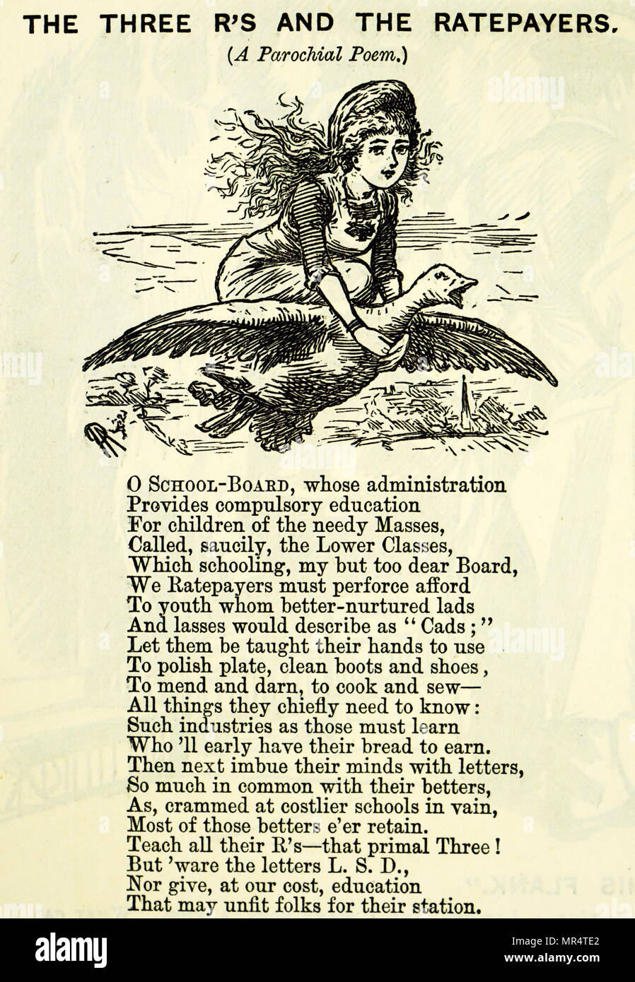 Iconic Vers auf die Kosten der Internat. Vom 19. Jahrhundert Stockfoto