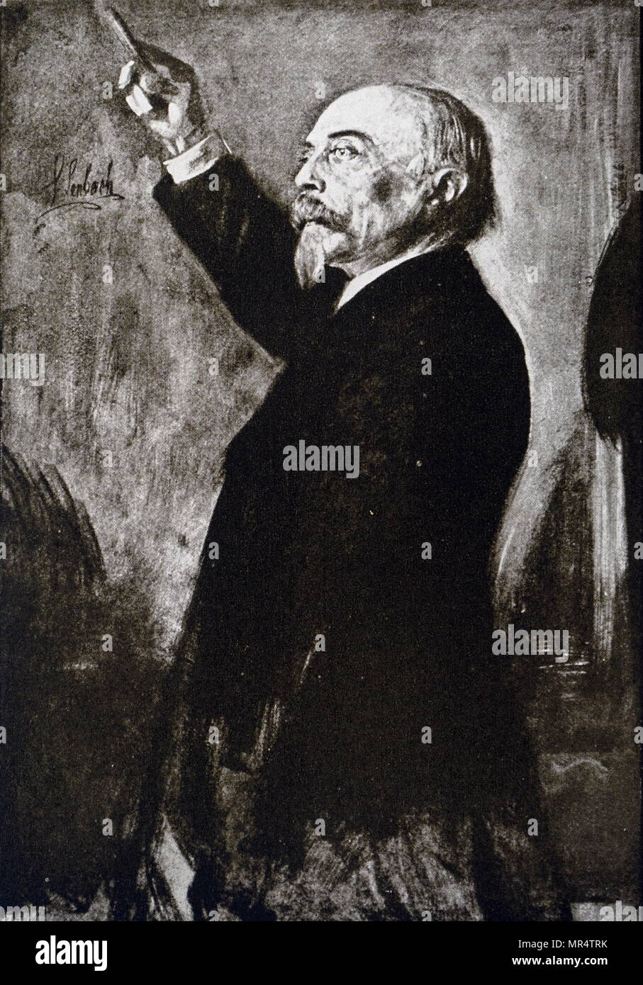 Portrait von Hans von Bülow (1830-1894) ein deutscher Dirigent, virtuoser Pianist und Komponist der Romantik. Vom 19. Jahrhundert Stockfoto