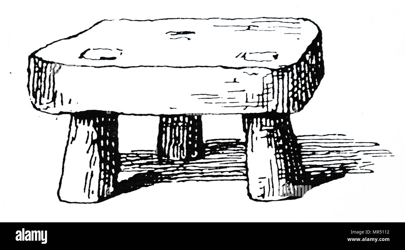 Abbildung: Darstellung einer Hocker (oder Cricket). Eine Theorie über die Entstehung von Kricket war, dass ein Stuhl auf dem Boden platziert war, dass ein Spieler davor stand und versuchte, einen Ball zu schlagen, die ihre Hand zu verhindern. Auch als Stool-Ball, bekannt, die dieses in das 18. Jahrhundert als ein Kinder Spiel überlebt. Vom 18. Jahrhundert Stockfoto