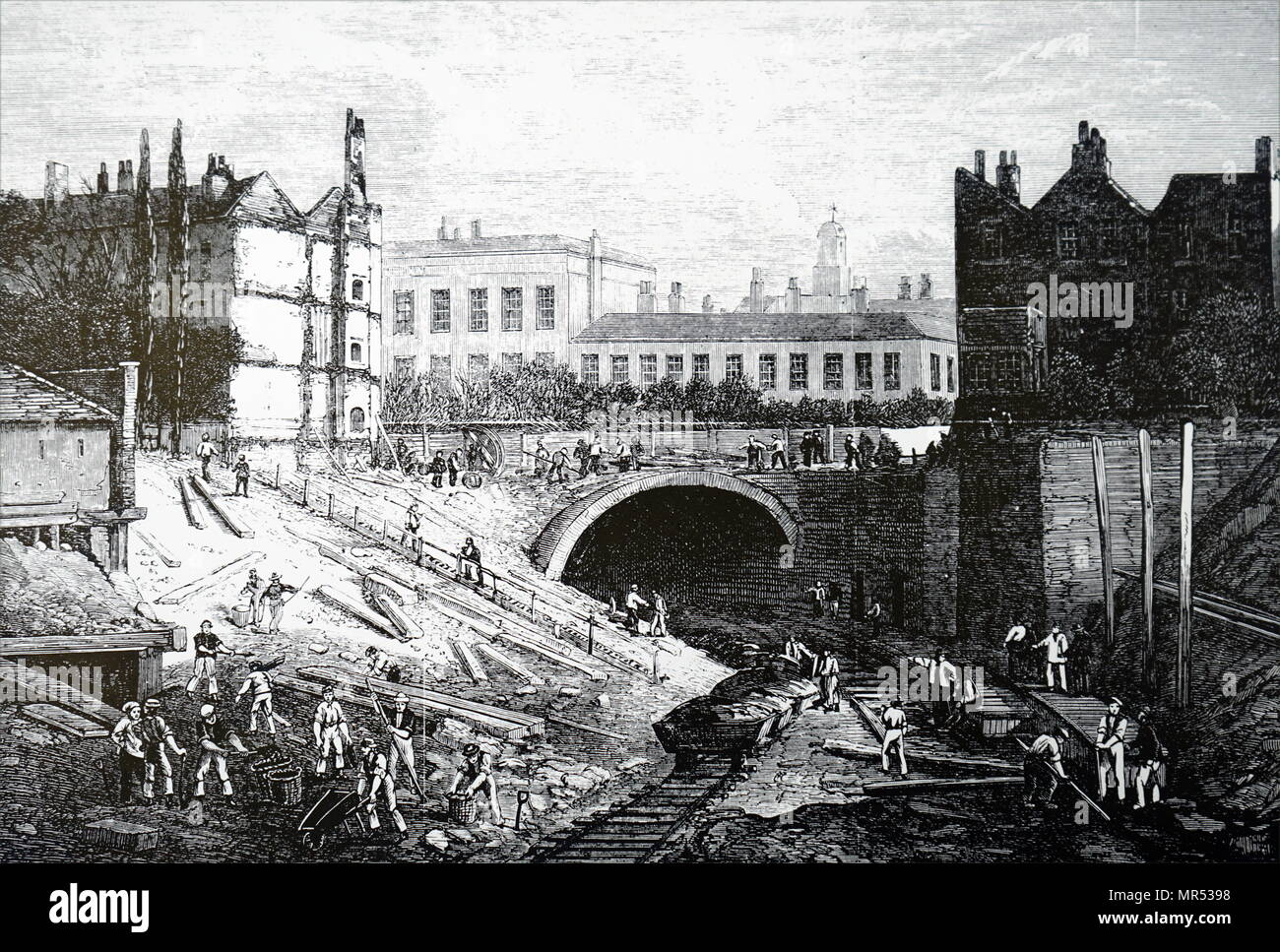 Abbildung zeigt den Aufbau der Metropolitan Line. Vom 20. Jahrhundert Stockfoto