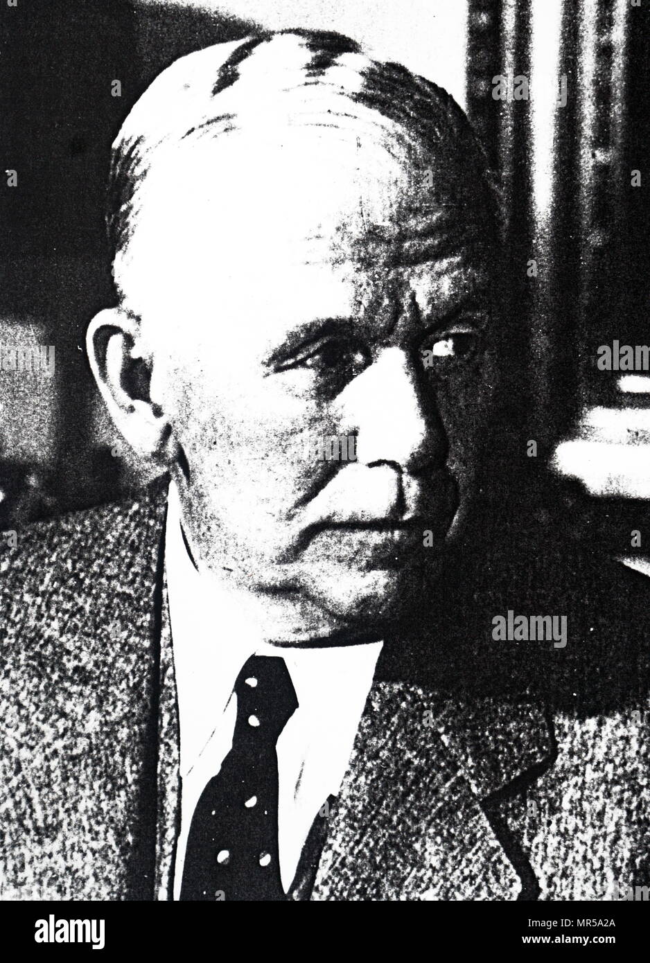 Foto von George Marshall (1880-1959) amerikanischer Staatsmann und Soldat, der als Stabschef der Armee der Vereinigten Staaten unter Präsident Franklin D. Roosevelt und Harry S. Truman serviert. Vom 20. Jahrhundert Stockfoto