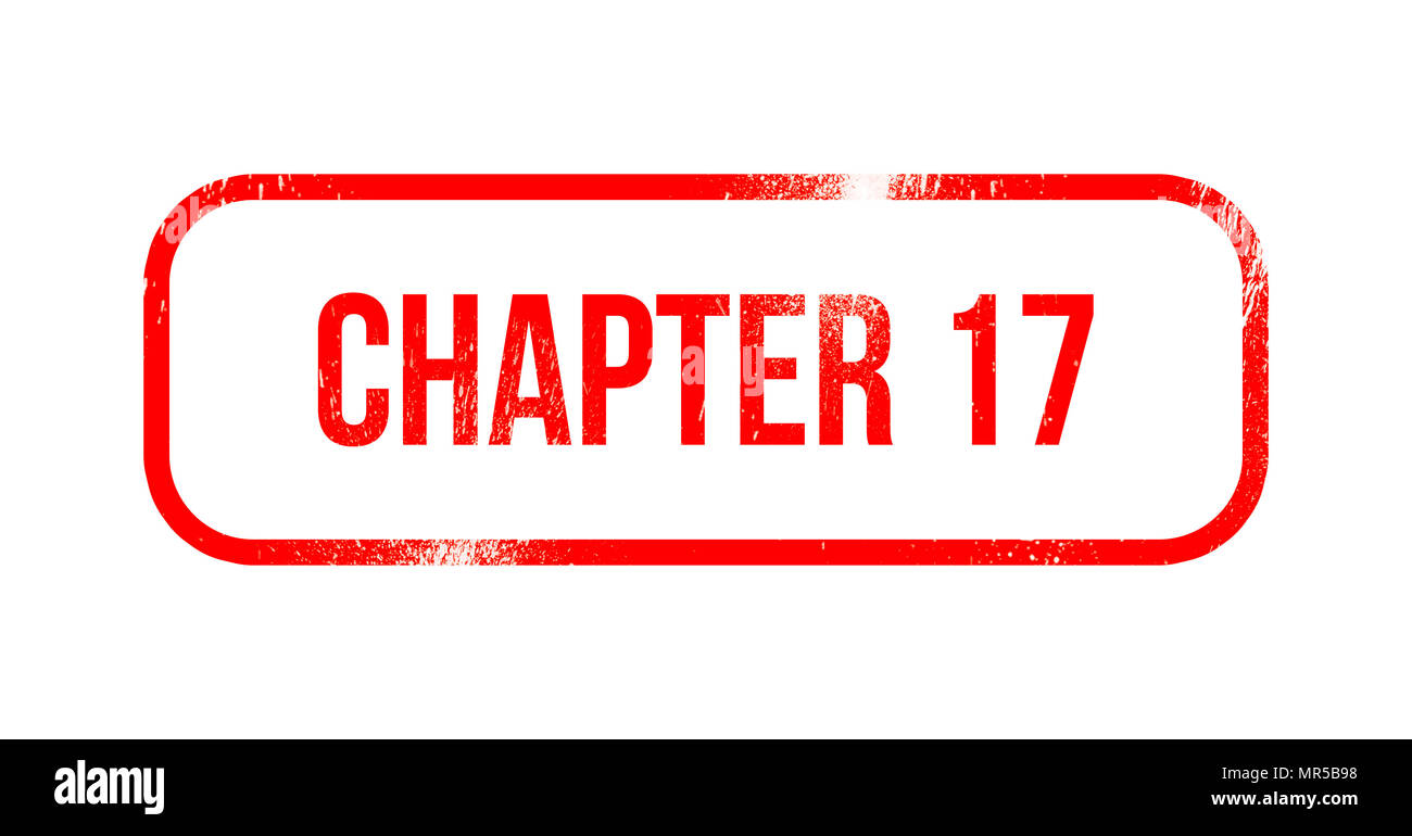 Kapitel 17 - Rot grunge Gummi, Stempel Stockfoto