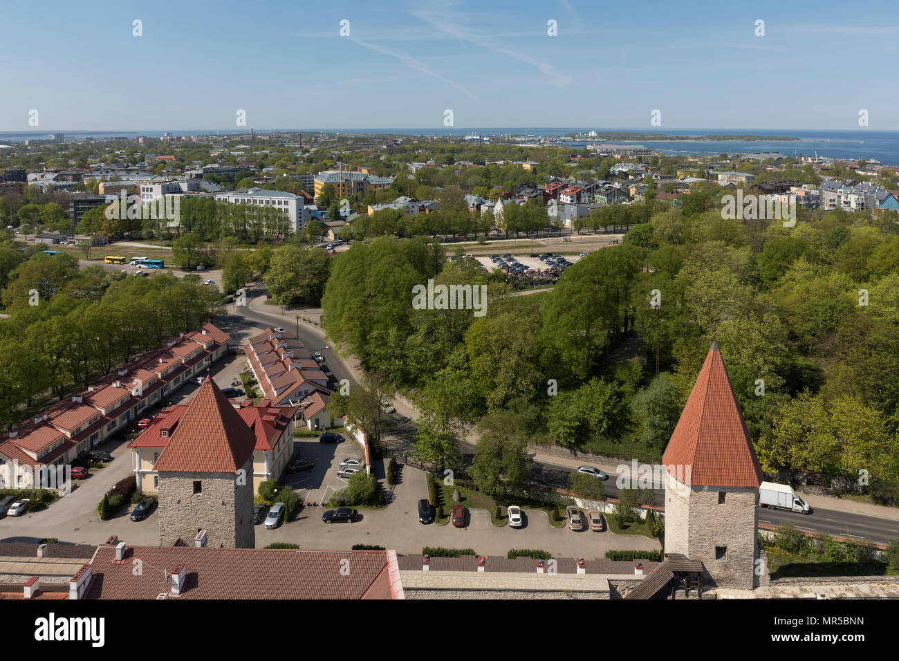 Luftbild der Altstadt von Tallinn, Hauptstadt von Estland Stockfoto