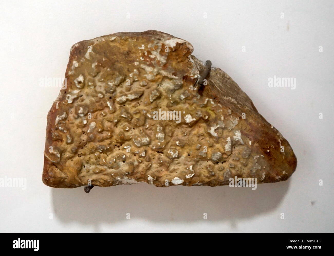 Foto von einem Cast das Brot, Mahatma Gandhi seine schnell in seinem letzten Start in Neu Delhi Indien zu brechen. Um 5:17 Uhr am 30. Januar 1948, Gandhi war mit seinem grandnieces im Garten des ehemaligen Birla House (jetzt Gandhi Smriti), auf dem Weg zum Gebet treffen, wenn Nathuram nahm Godse, drei Kugeln aus einer Beretta 9 mm Pistole abgefeuert in seine Brust am Point-blank Range. Stockfoto