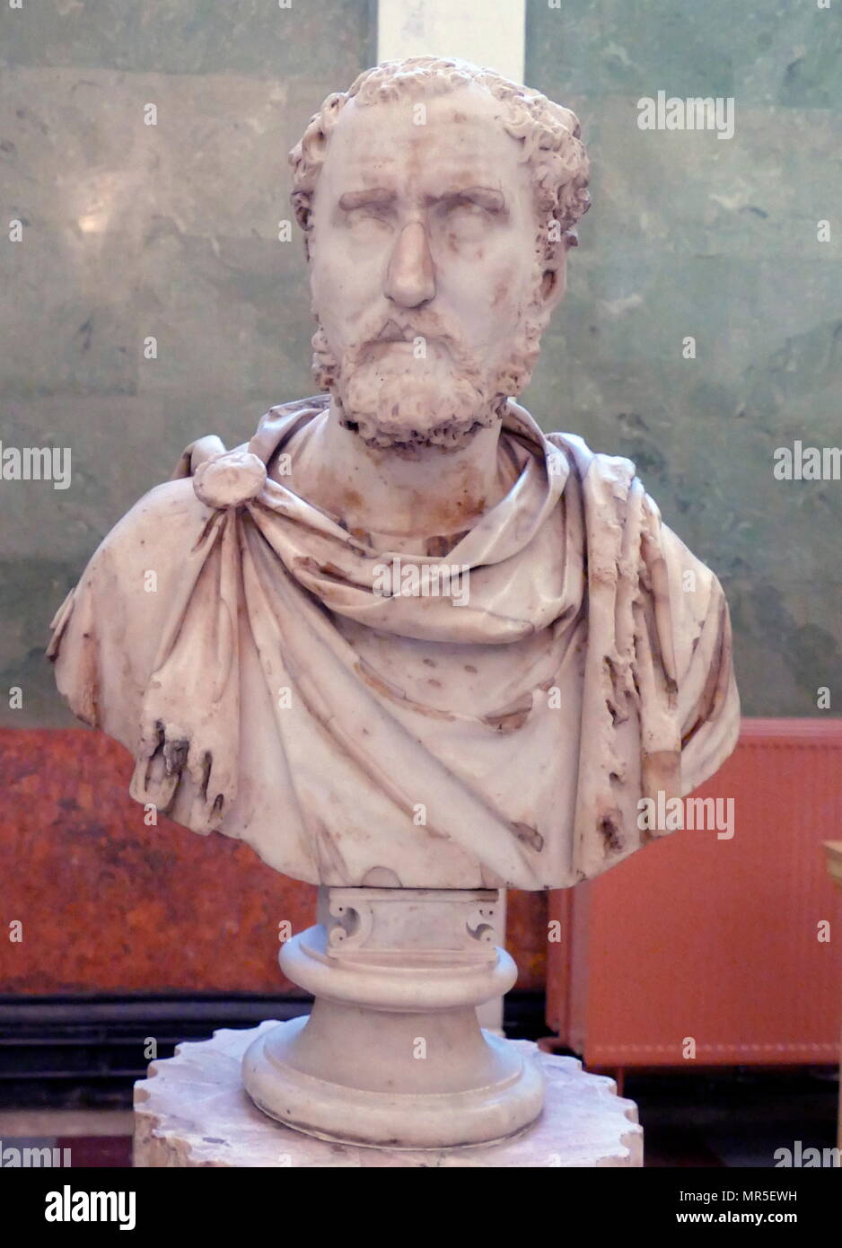 Porträt einer römischen Militärs Allgemeine, 3. Jahrhundert n. Chr. Stockfoto