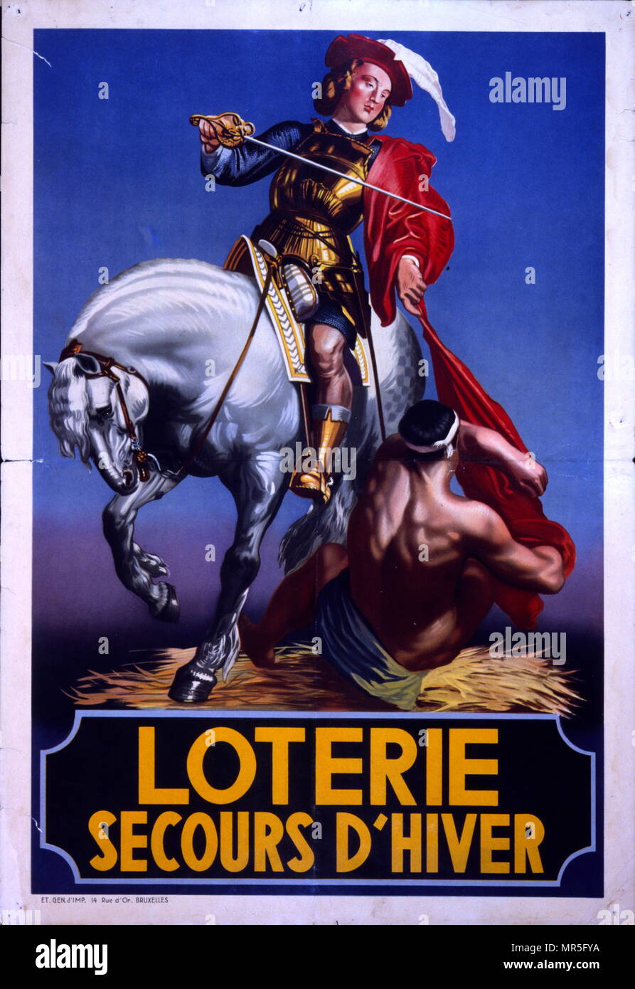 Winter Rescue Lotterie Belgien Weltkrieg Zwei Poster - 