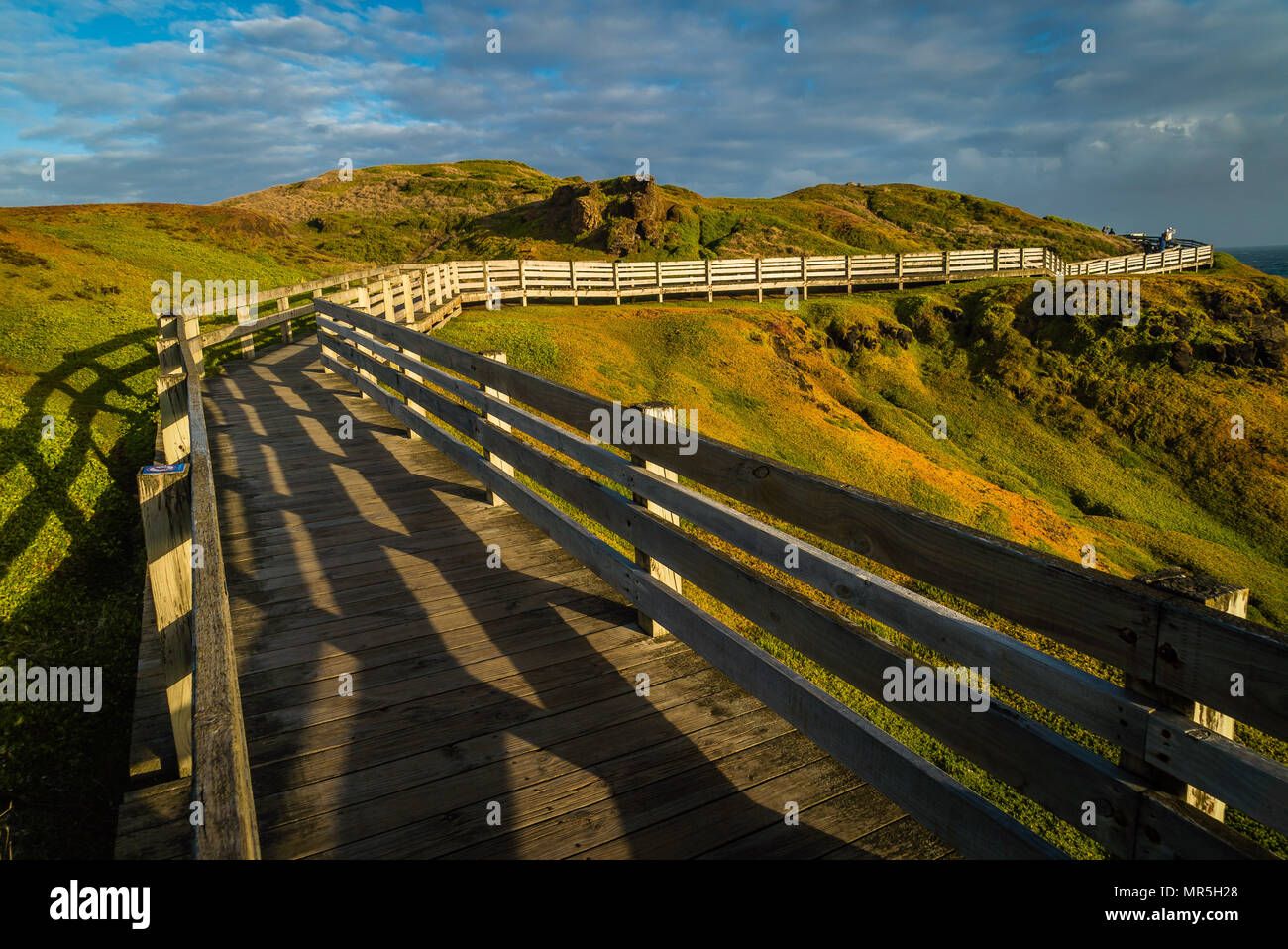 Schönen Sonnenuntergang über den Nobbies in den erhaltenen Phillips Island Nature park Stockfoto