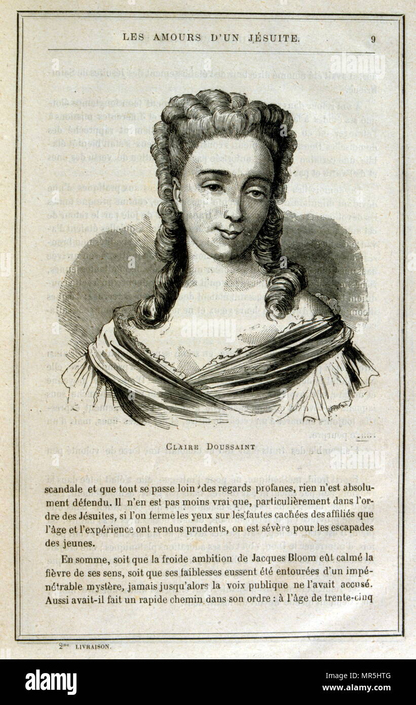 Abbildung von Les Amours d'un Jesuit: histoire vraie (Die liebt eines Jesuiten: Eine wahre Geschichte) von Gustave Graux. (1837-1899). Stockfoto Abbildung von Les Amours d'un Jesuit: histoire vraie (Die liebt eines Jesuiten: Eine wahre Geschichte) von Gustave Graux. (1837-1899). Stockfoto