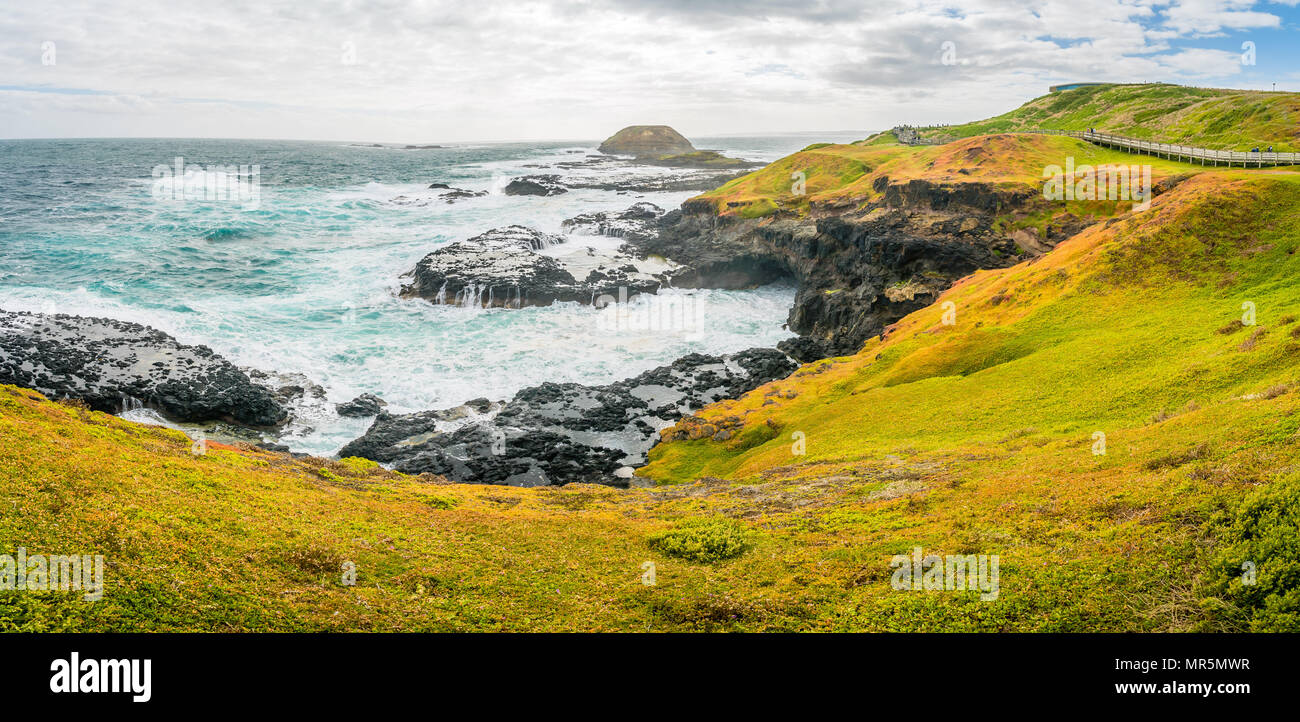 Panorama der Nobbies Center auf Phillips Insel in Australien Stockfoto