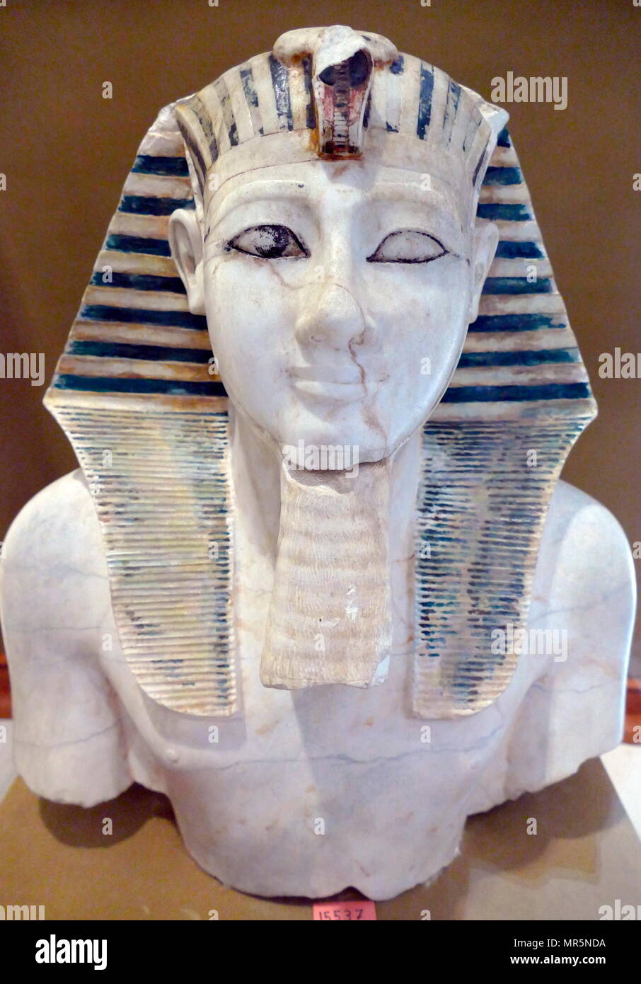 Leiter des Tutmosis III; Alabaster; 18. Dynastie; Neues Reich. Gefunden am Totentempel von Mentuhotep II. in Deir el Bahri, Ägypten. Stockfoto