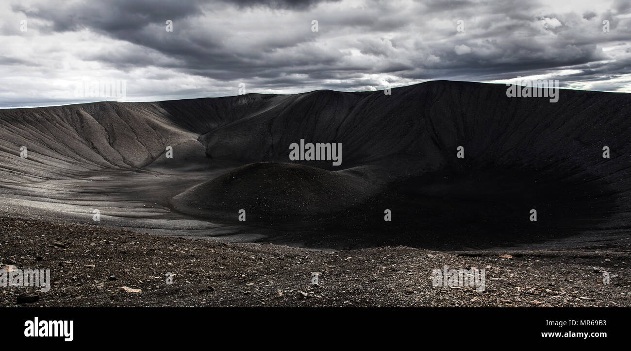 Hverfell Vulkan, Vulkan, Krater, Hverfell Krater, in der Nähe des Sees Myvatn, North Island, Island Stockfoto