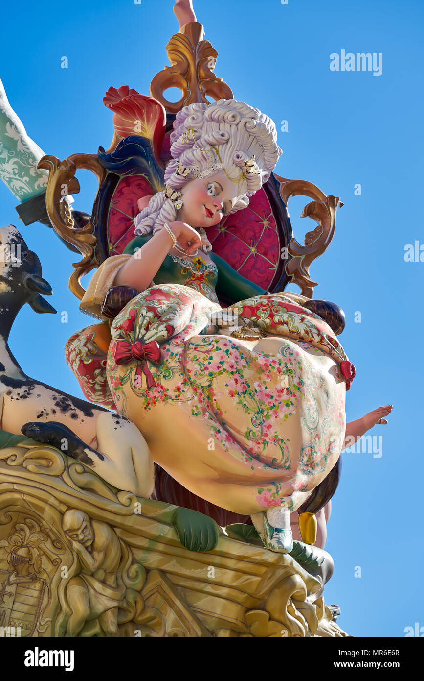 Fallas in Valencia beliebte Fest in Spanien Stockfoto