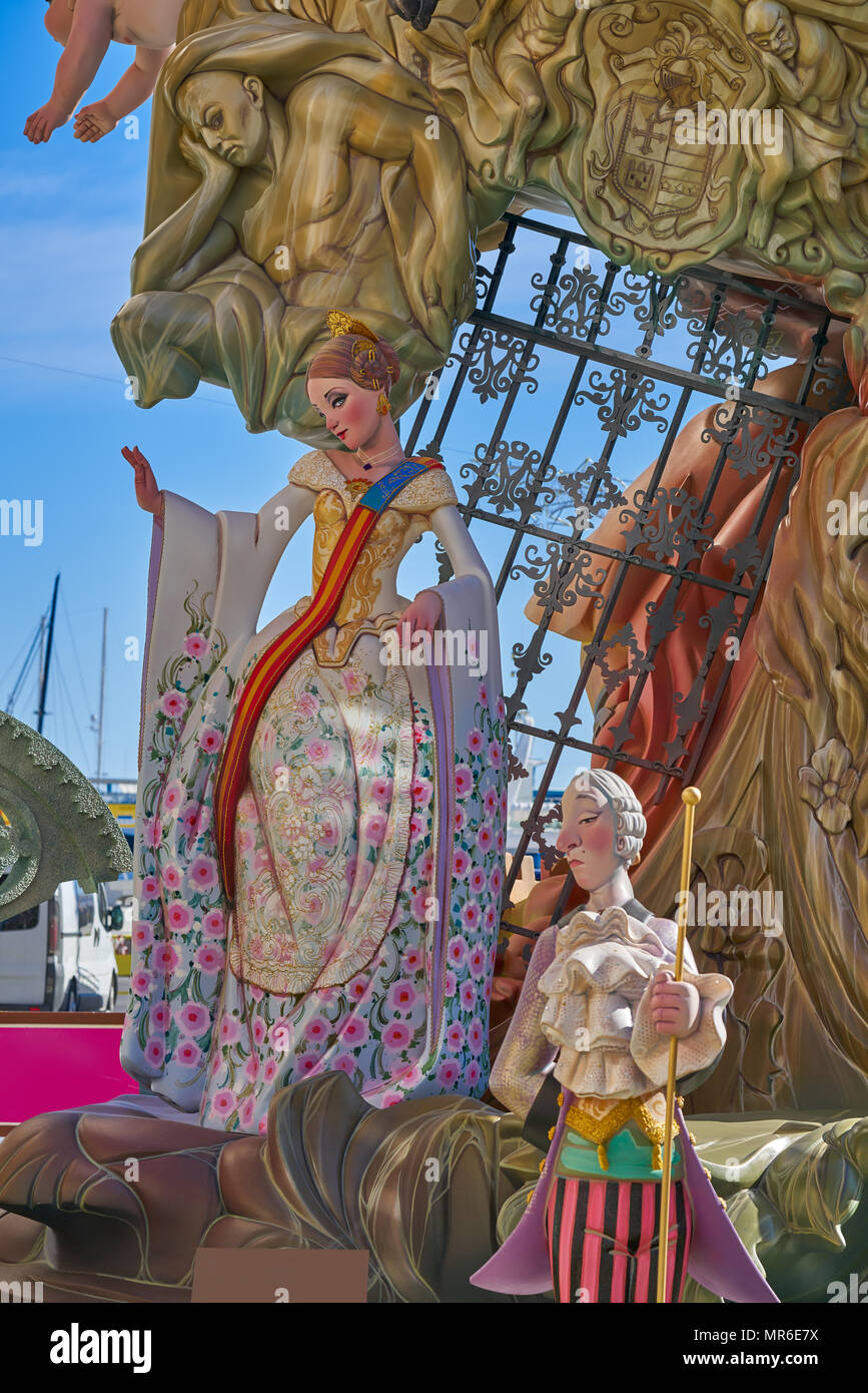 Fallas in Valencia beliebte Fest in Spanien Stockfoto