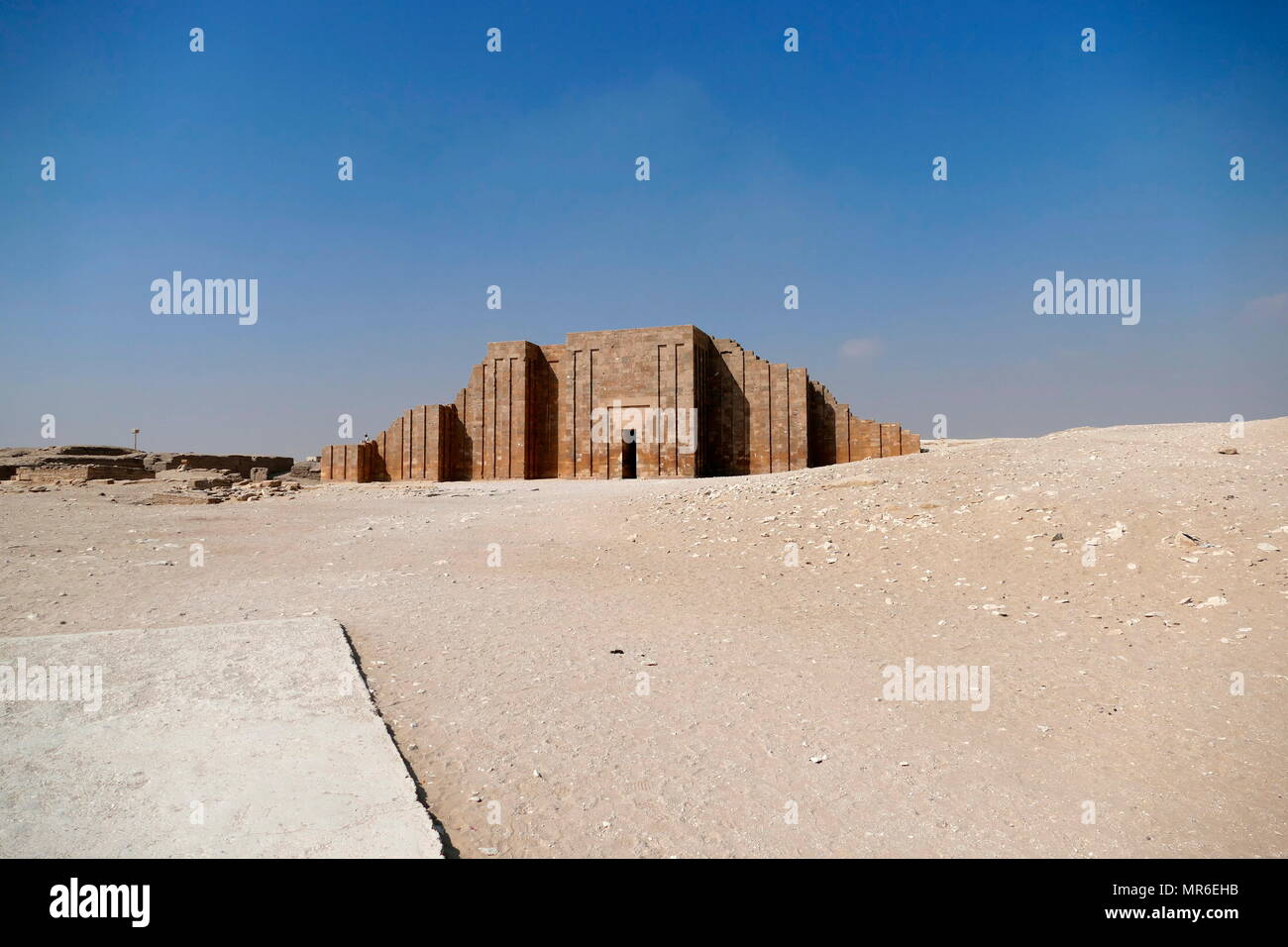 Der totentempel Komplex von Djoser bei Sakkara, Ägypten. Sakkara war eine antike Grabstätte in ...