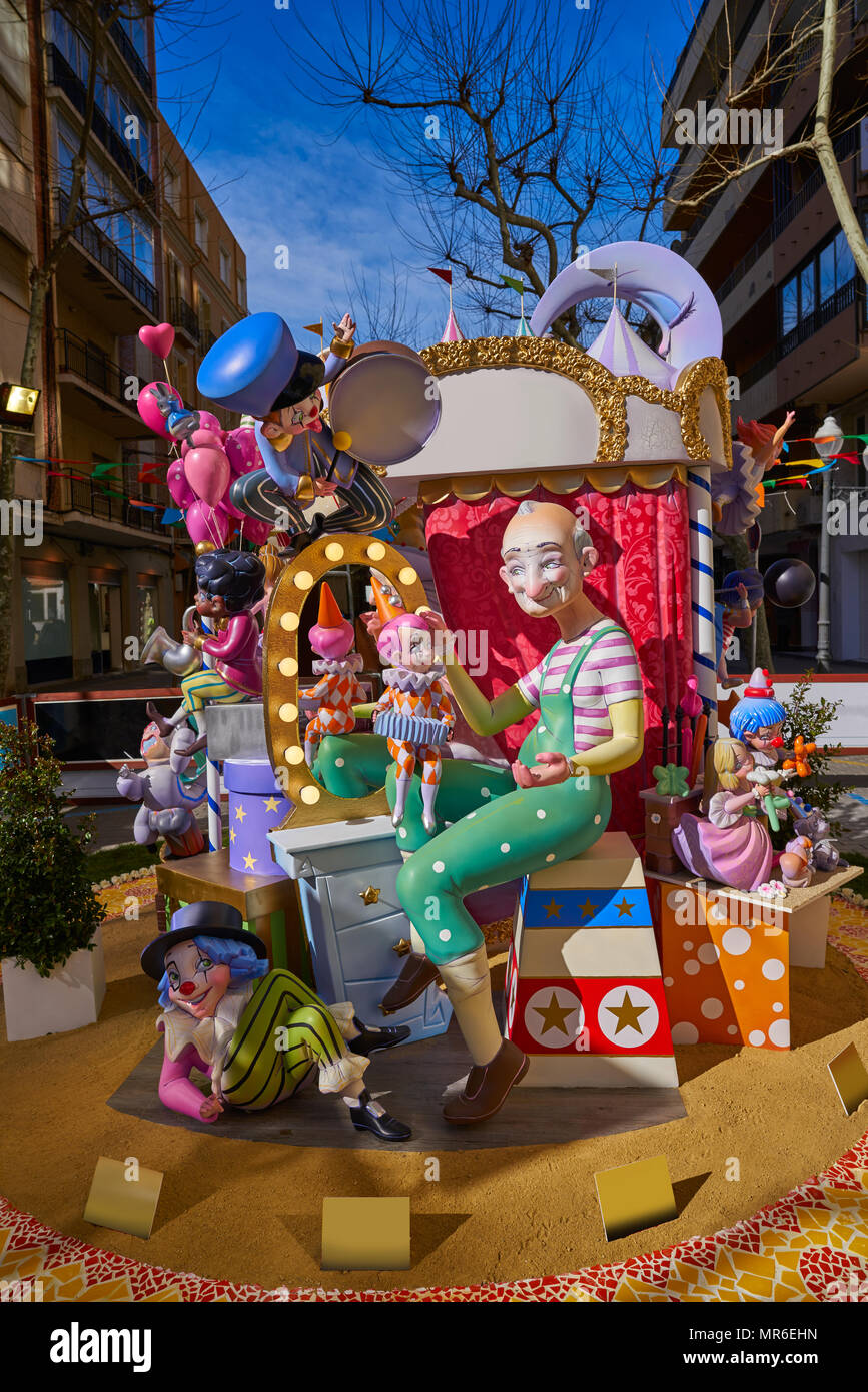 Fallas in Valencia beliebte Fest in Spanien Stockfoto