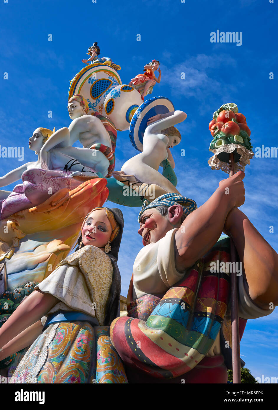 Fallas in Valencia beliebte Fest in Spanien Stockfoto