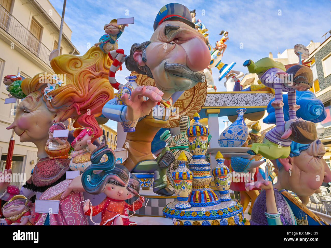 Fallas in Valencia beliebte Fest in Spanien Stockfoto