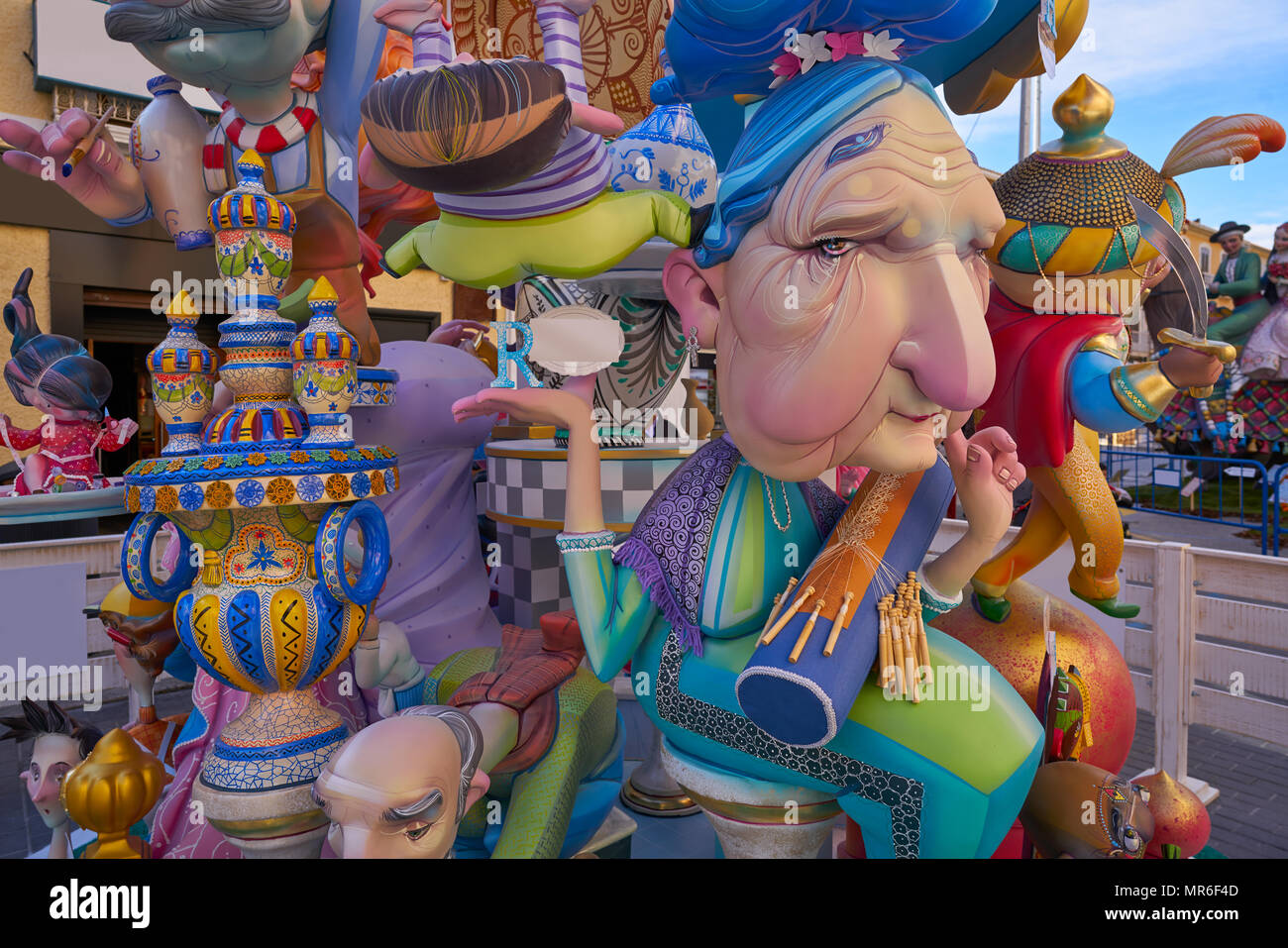 Fallas in Valencia beliebte Fest in Spanien Stockfoto