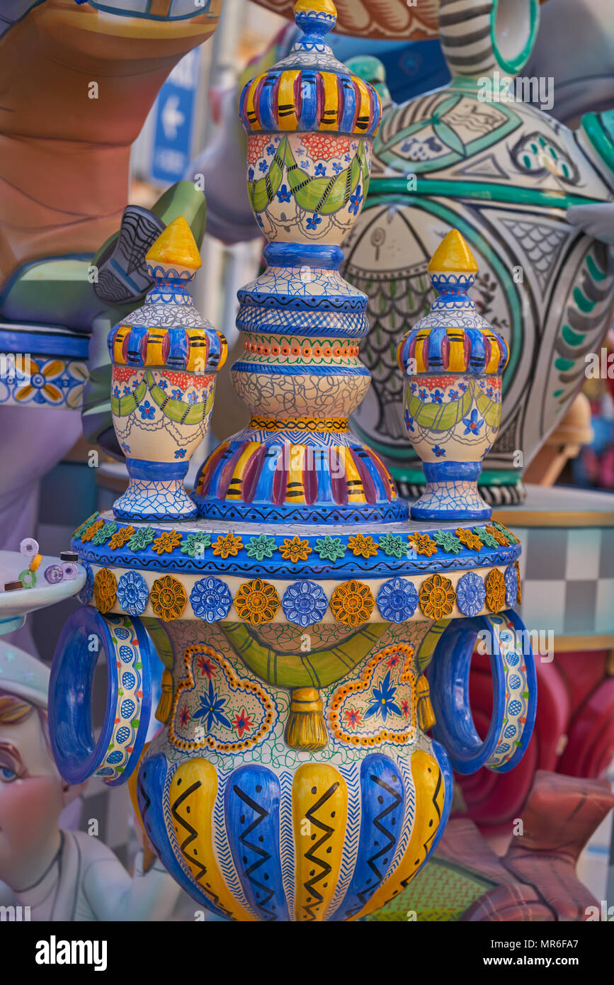 Fallas in Valencia beliebte Fest in Spanien Stockfoto