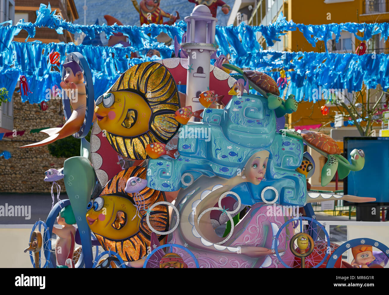 Fallas in Valencia beliebte Fest in Spanien Stockfoto