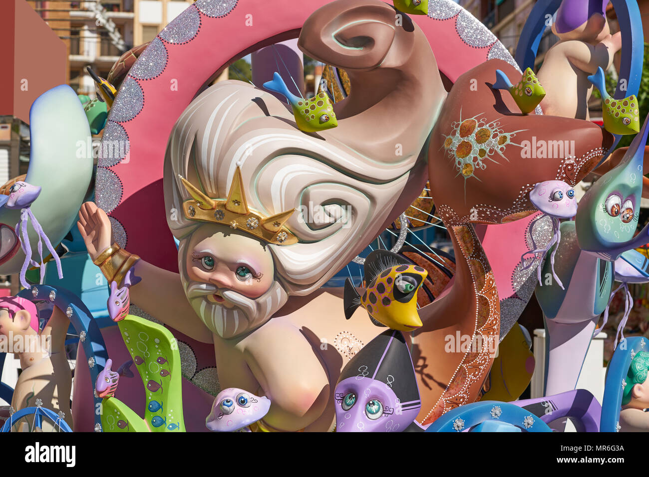Fallas in Valencia beliebte Fest in Spanien Stockfoto