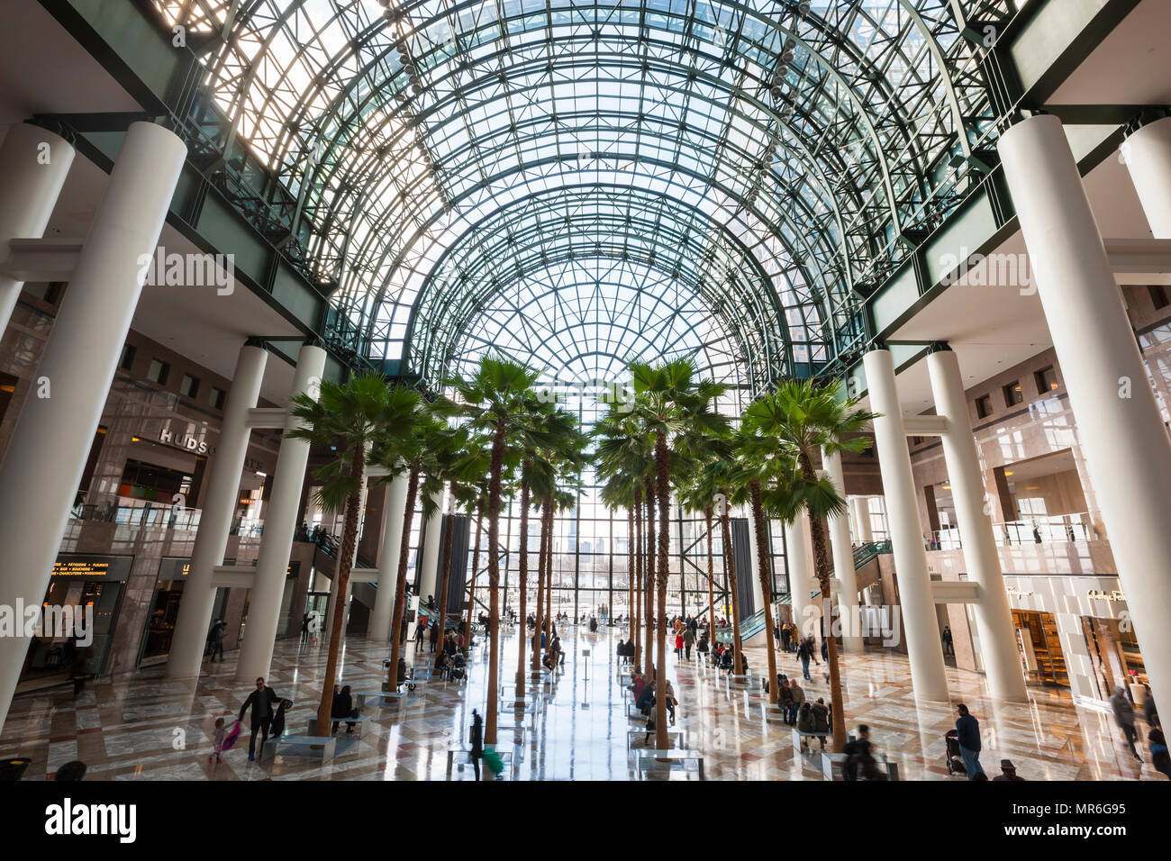 Brookfield Place Shopping Mall, Ground Zero, World Trade Center, Manhattan, New York City, New York, Vereinigte Staaten von Amerika Stockfoto
