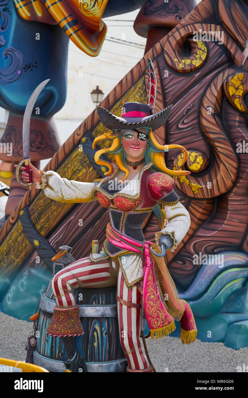 Fallas in Valencia beliebte Fest in Spanien Stockfoto