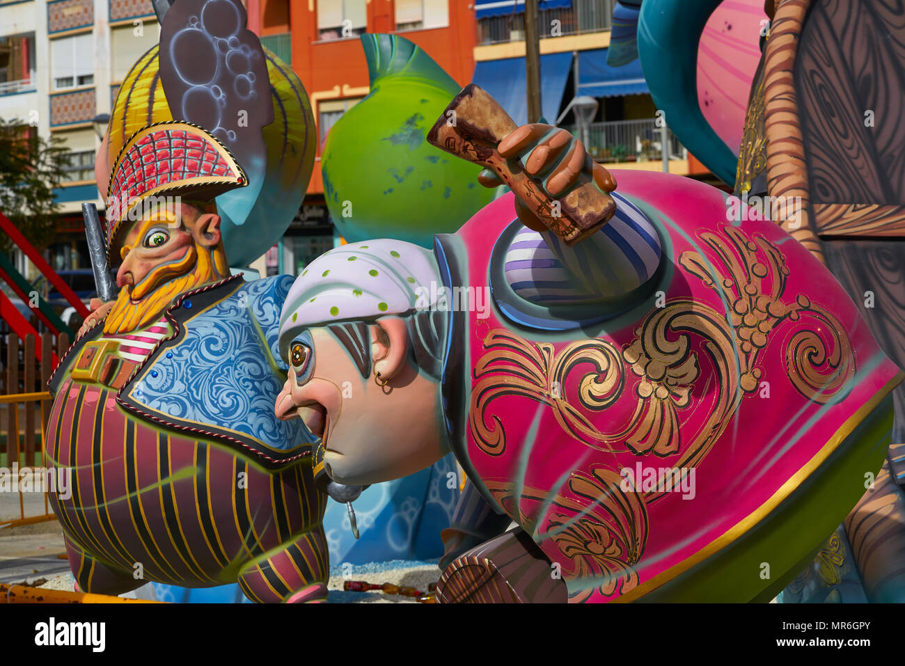 Fallas in Valencia beliebte Fest in Spanien Stockfoto