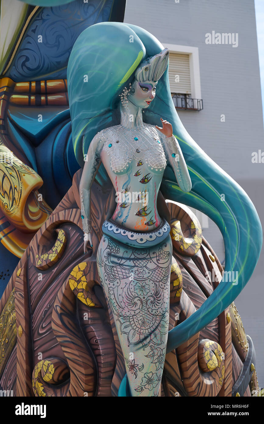 Fallas in Valencia beliebte Fest in Spanien Stockfoto