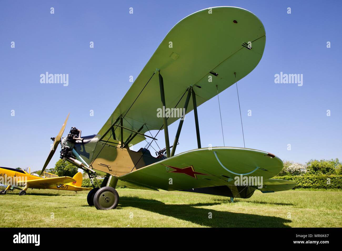 1944 Polikarpov Po-2-sowjetischen Doppeldecker, entworfen von Nikolai Polikarpov und Spitznamen Kukuruznik jetzt Teil der Shuttleworth Collection, Old Warden Stockfoto