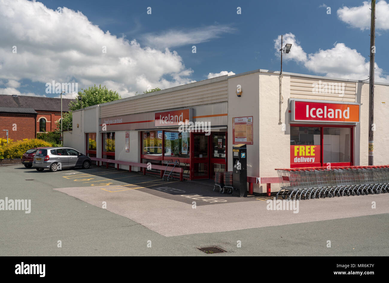 Island Supermarkt in Telford Shropshire Stockfoto