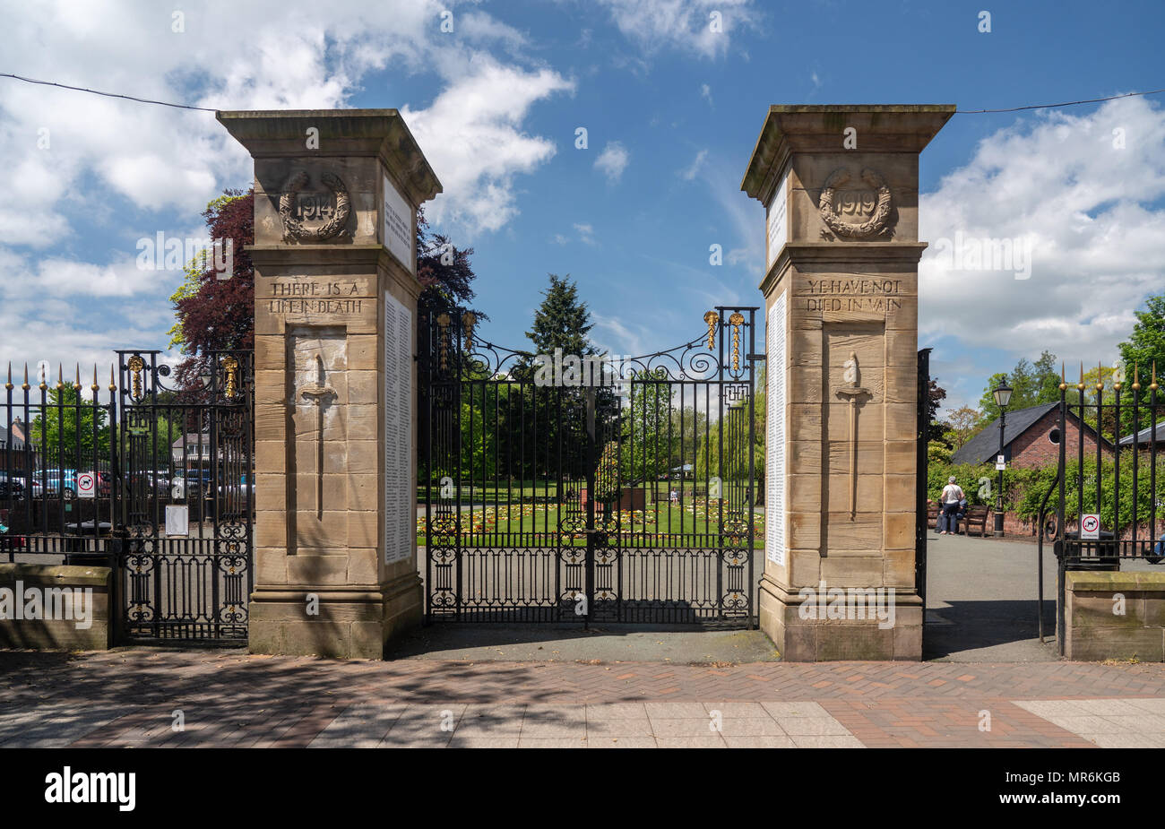 Memorial Tore in Telford Shropshire Stockfoto