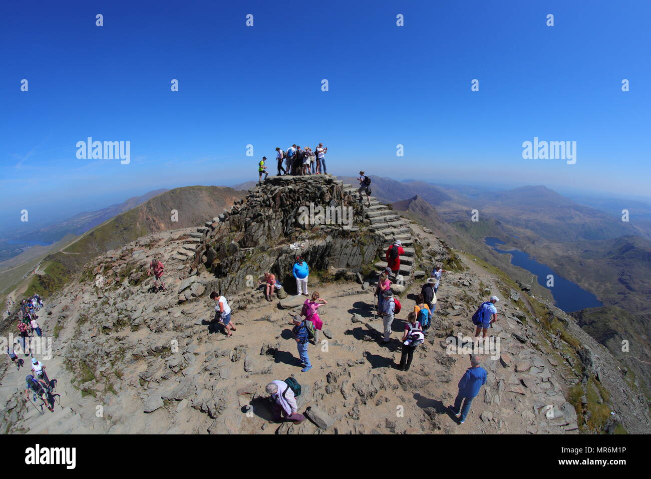 Snowdon Gipfels - North Wales touristische Hotspot Stockfoto