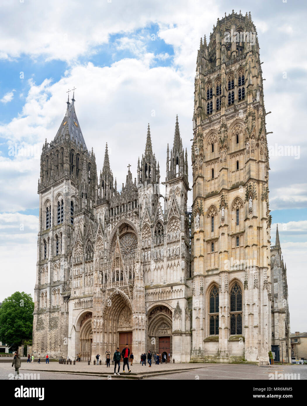Primatiale Kathedrale von Rouen (Kathedrale Notre-Dame de l'Assomption de Rouen), Rouen, Normandie, Frankreich Stockfoto