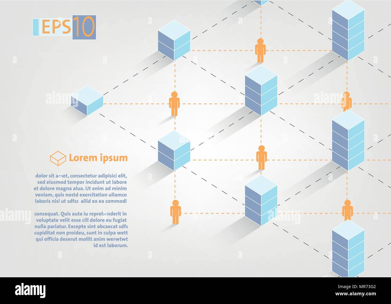Block Ketten Technologie Konzept Illustration - blockchain Stockfoto