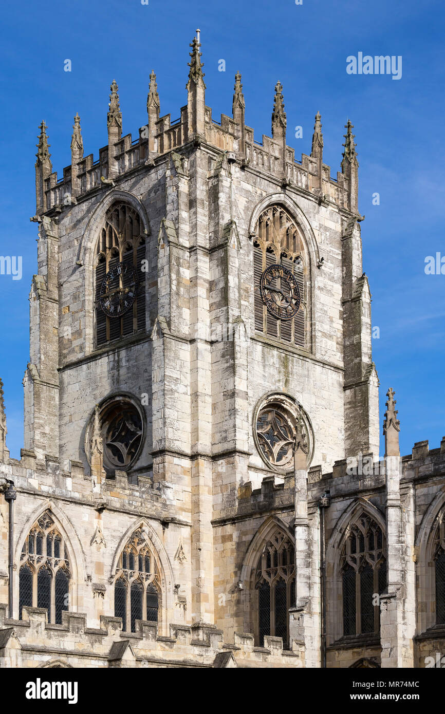 St. Maria Kirche in Beverley, es wurde im Jahre 1120 gegründet und hat sich im Laufe der Jahre entwickelt. Stockfoto