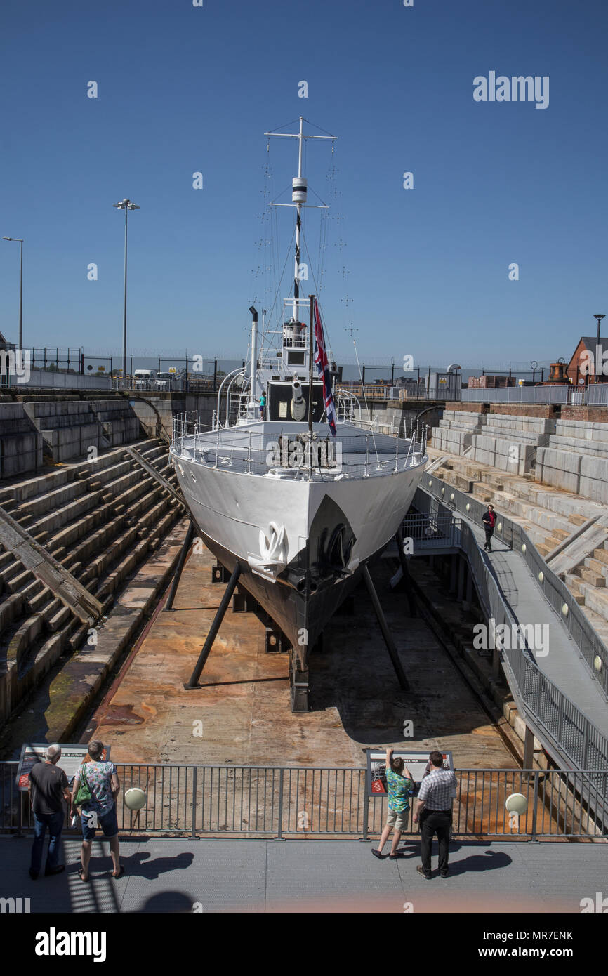 HMS M33 in Portsmouth Historic Dockyards, Sussex, UK Stockfoto