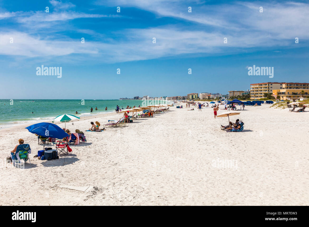 Strand oin der Golf von Mexiko Stadt Madeira Beach in Pinellas County, Florida, United States Stockfoto